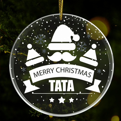 Merry Christmas tata - bombka choinkowa, spersonalizowany prezent dla taty - idamell.com