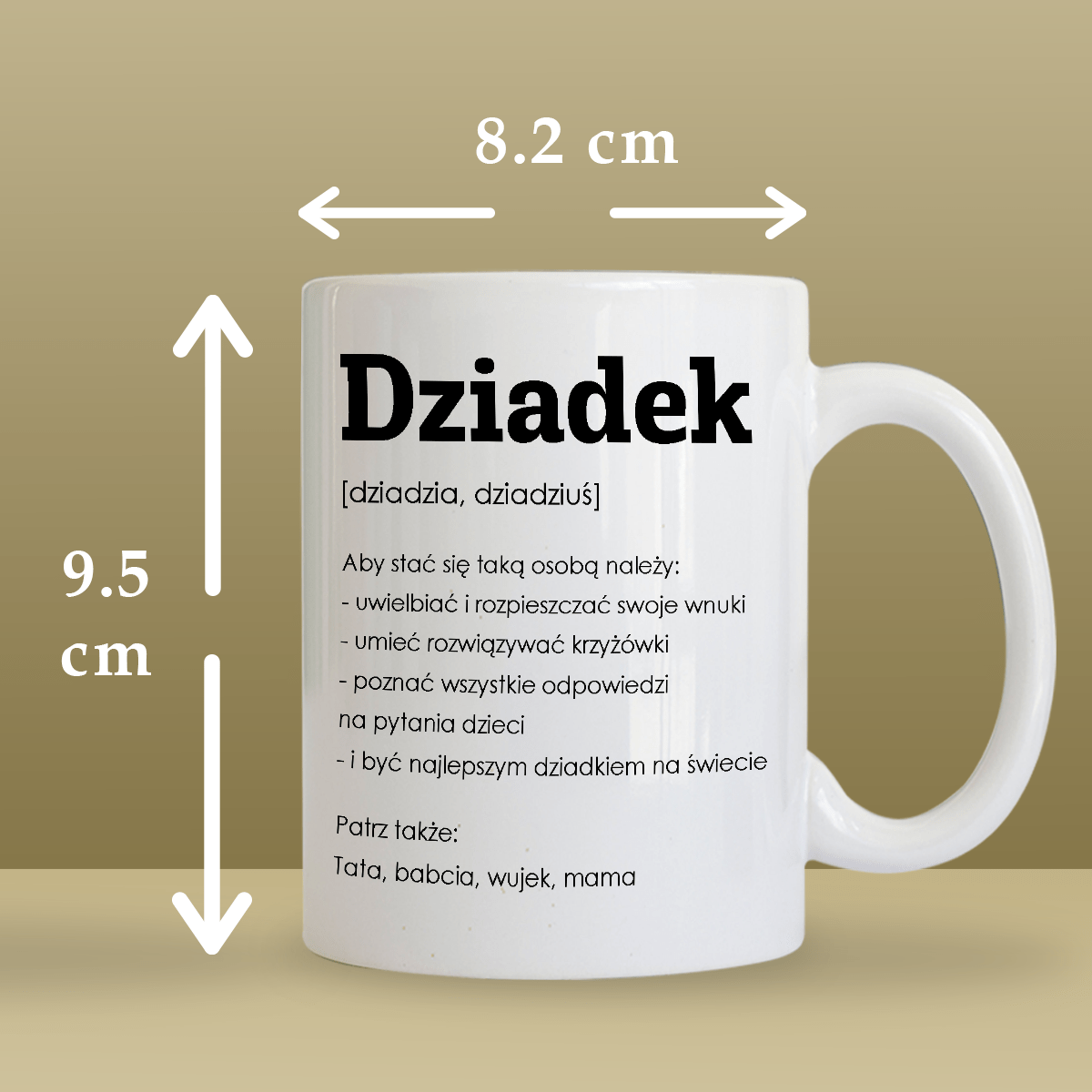 Mój dziadek - 1x Kubek z nadrukiem, spersonalizowany prezent dla dziadka - idamell.com