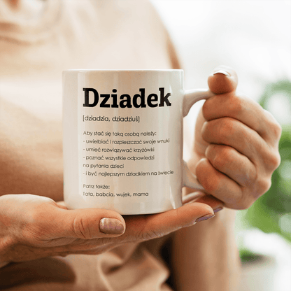 Mój dziadek - 1x Kubek z nadrukiem, spersonalizowany prezent dla dziadka - idamell.com