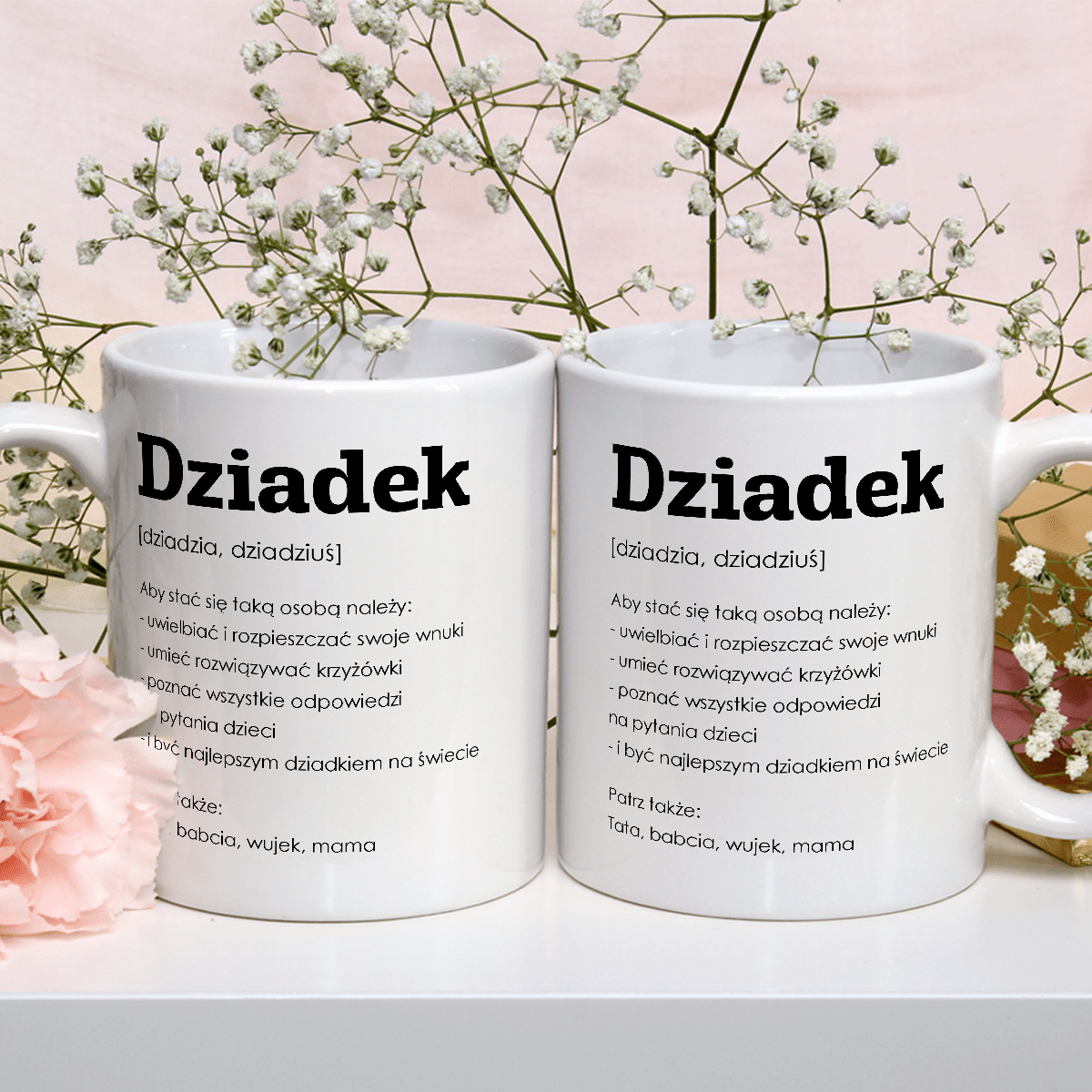 Mój dziadek - 1x Kubek z nadrukiem, spersonalizowany prezent dla dziadka - idamell.com