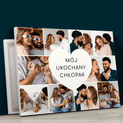 Mój ukochany chłopak - druk na płótnie, spersonalizowany prezent dla chłopaka - idamell.com
