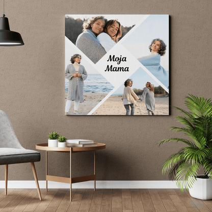 Moja mama kolaż - druk na płótnie, spersonalizowany prezent dla mamy - idamell.com - Wyjątkowe Prezenty