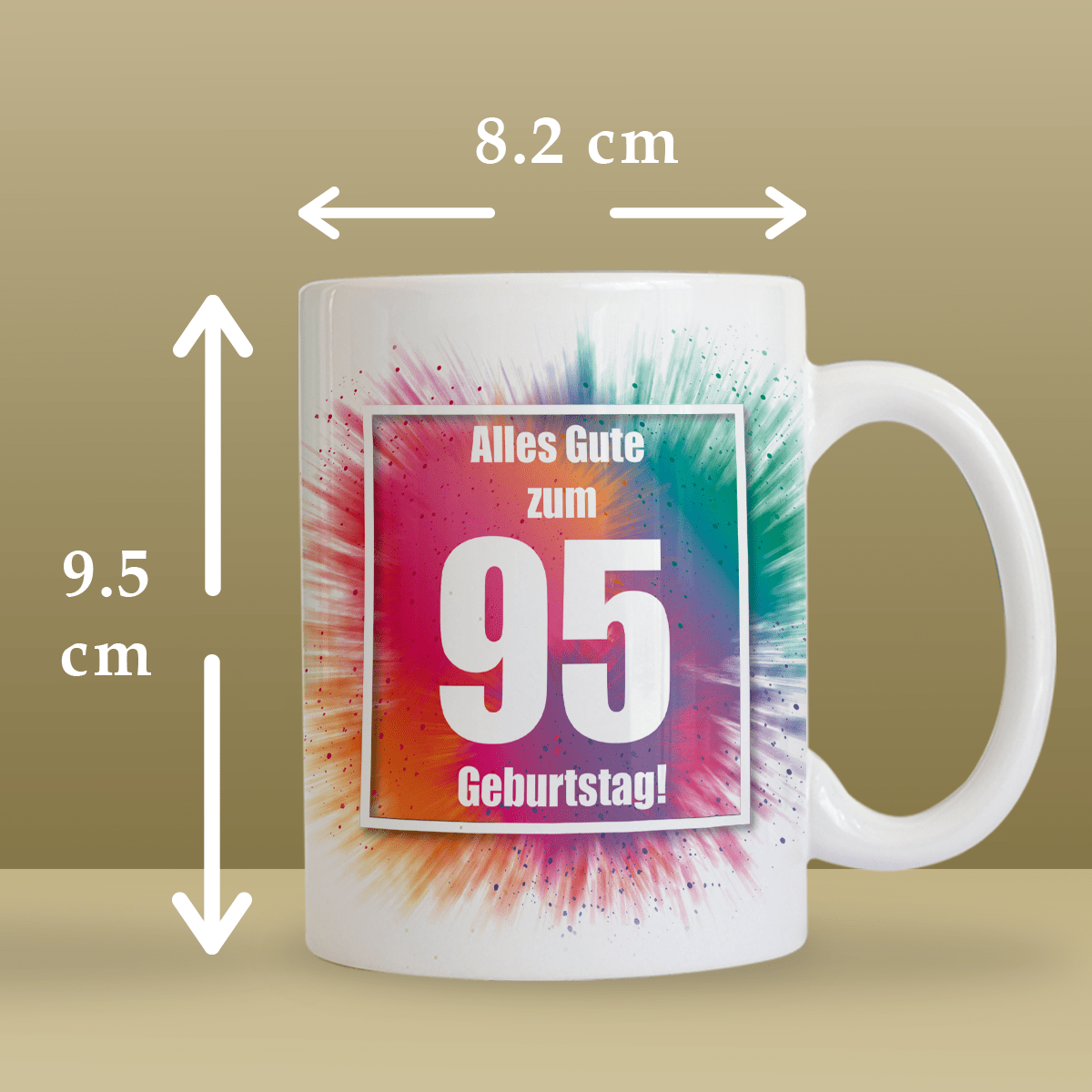 Na 95. urodziny - 1x Kubek z nadrukiem, spersonalizowany prezent dla babci - idamell.com