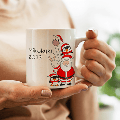 Na Mikołajki - 1x Kubek z nadrukiem, spersonalizowany prezent dla siostry - idamell.com