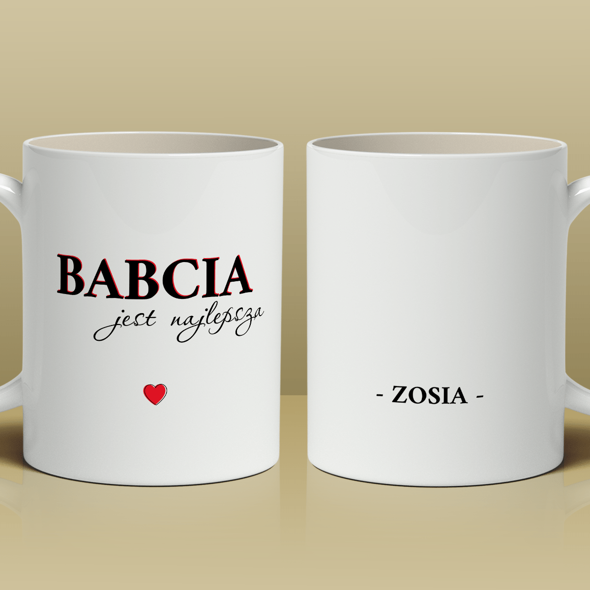 Najlepsza babcia - 1x Kubek z nadrukiem, spersonalizowany prezent dla babci - idamell.com