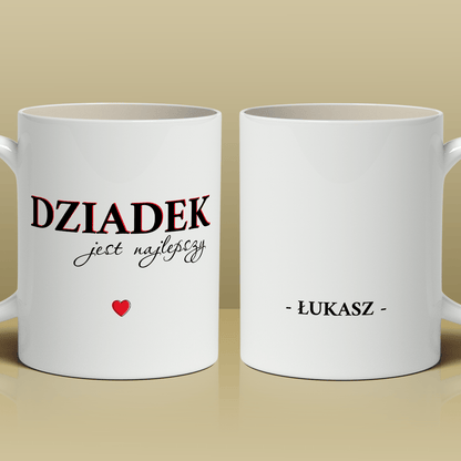 Najlepszy dziadek - 1x Kubek z nadrukiem, spersonalizowany prezent dla dziadka - idamell.com