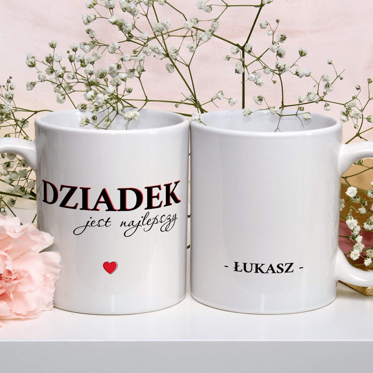 Najlepszy dziadek - 1x Kubek z nadrukiem, spersonalizowany prezent dla dziadka - idamell.com