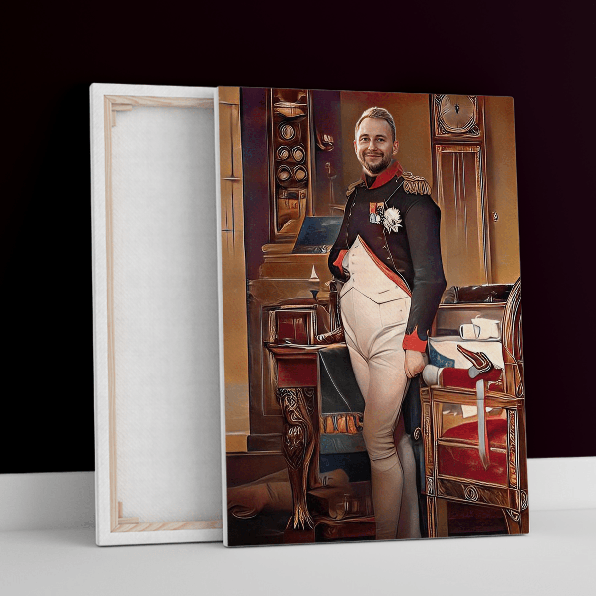 Napoleon portret - druk na płótnie, spersonalizowany prezent dla niego - idamell.com