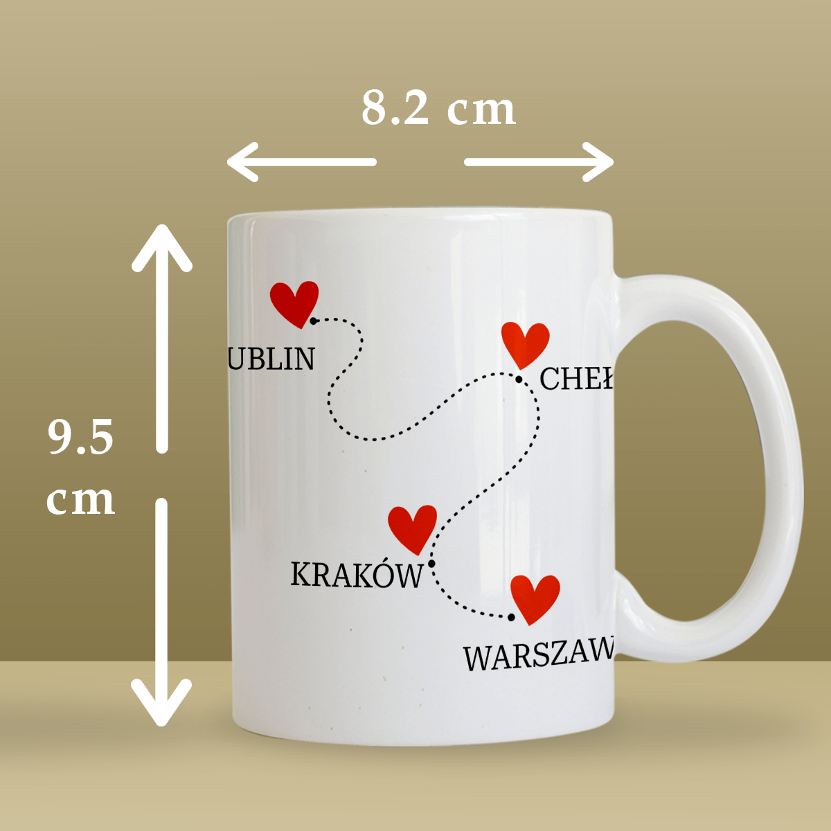 Nasza miłość nie znająca granic - 1x Kubek z nadrukiem, spersonalizowany prezent dla mamy - idamell.com