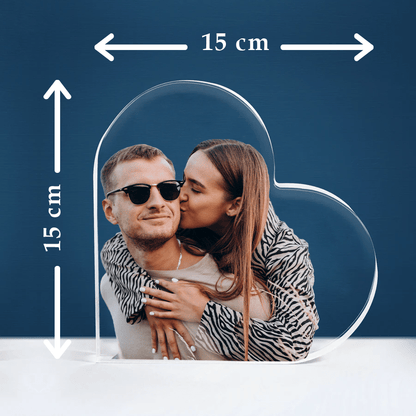 Nasze wspólne serce - Szklane serce, spersonalizowany prezent dla niej - idamell.com