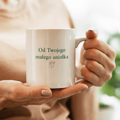 Od Twojego aniołka - 1x Kubek z nadrukiem, spersonalizowany prezent dla mamy - idamell.com