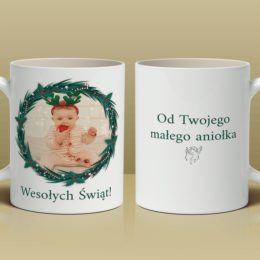 Od Twojego aniołka - 1x Kubek z nadrukiem, spersonalizowany prezent dla mamy - idamell.com