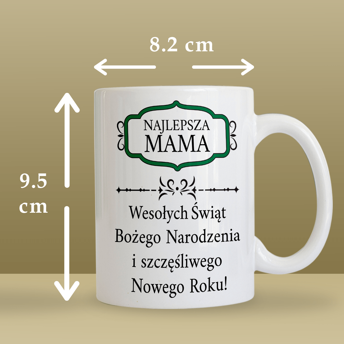 Od twojego syna - 1x Kubek z nadrukiem, spersonalizowany prezent dla mamy - idamell.com