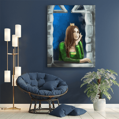 Portret Fiona - druk na płótnie, spersonalizowany prezent dla niej - idamell.com