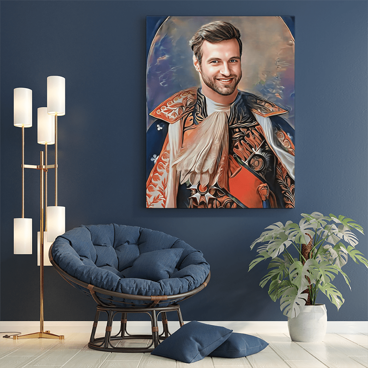 Portret historyczny Napoleon - druk na płótnie, spersonalizowany prezent dla mężczyzny - idamell.com