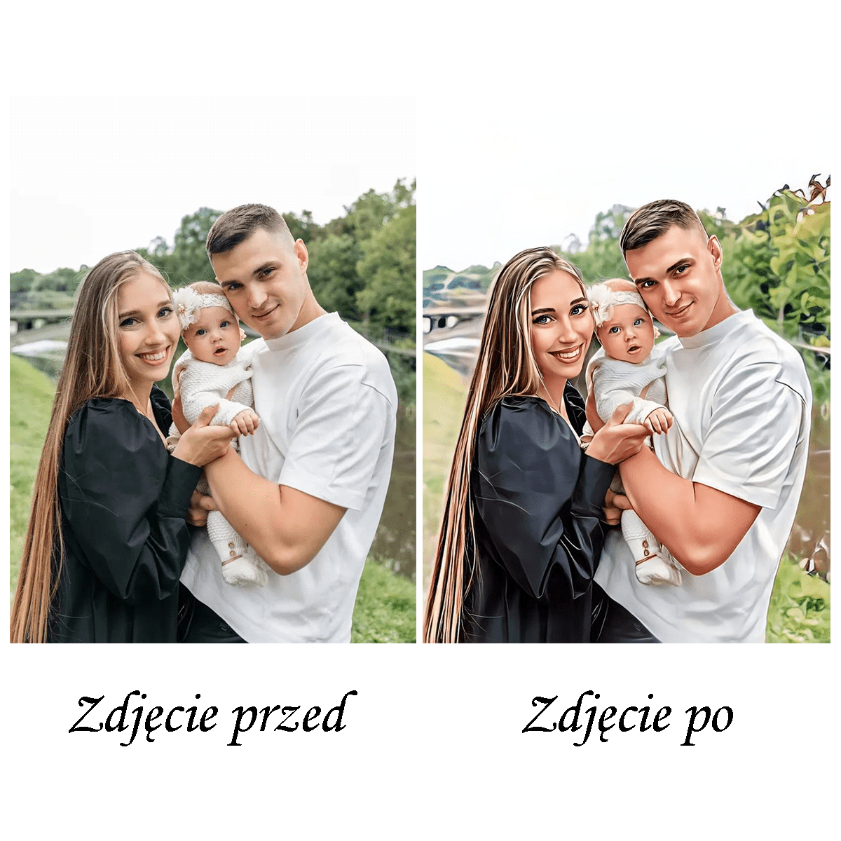 Portret Na Płótnie Styl Sketch - Personalizowany Portret Ze Zdjęcia, Zdjęcie Na Płótnie, Prezent Personalizowany - idamell.com