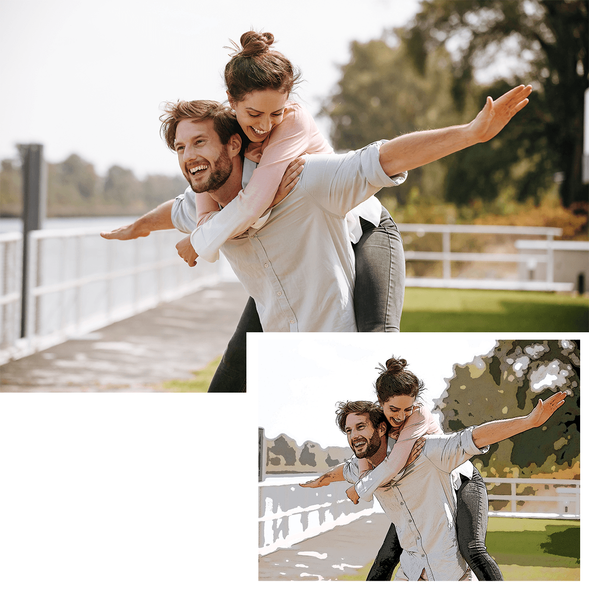 Portret w stylu ,,poster'' - druk na płótnie, spersonalizowany prezent - idamell.com - Wyjątkowe Prezenty