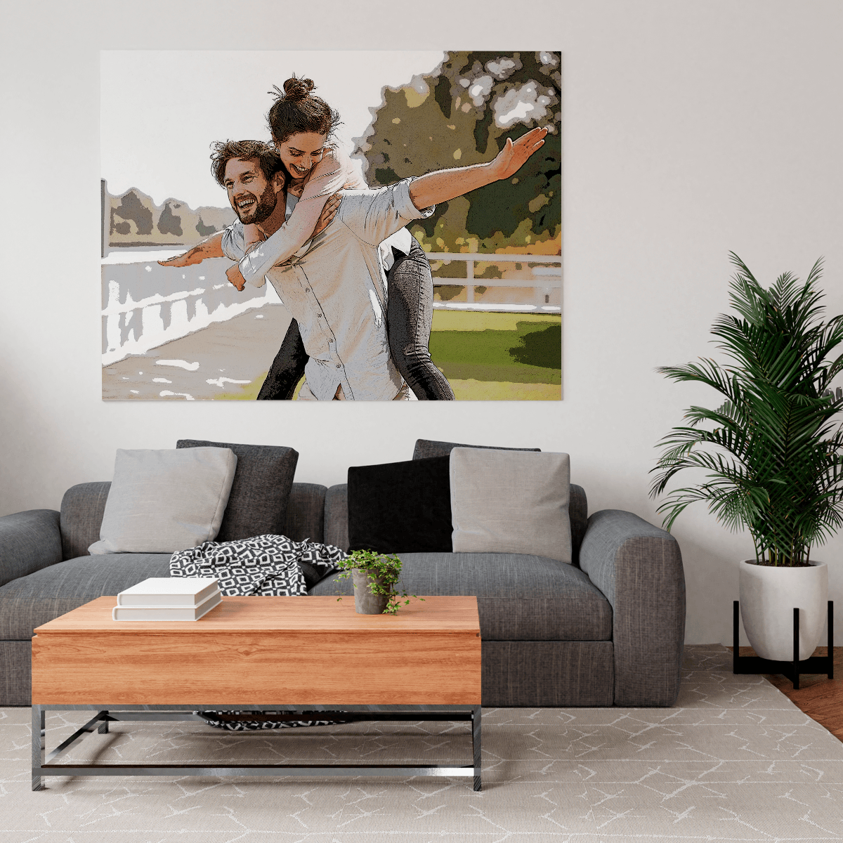 Portret w stylu ,,poster'' - druk na płótnie, spersonalizowany prezent - idamell.com - Wyjątkowe Prezenty