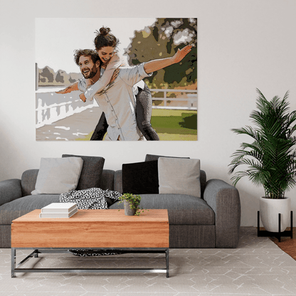 Portret w stylu ,,poster'' - druk na płótnie, spersonalizowany prezent - idamell.com - Wyjątkowe Prezenty