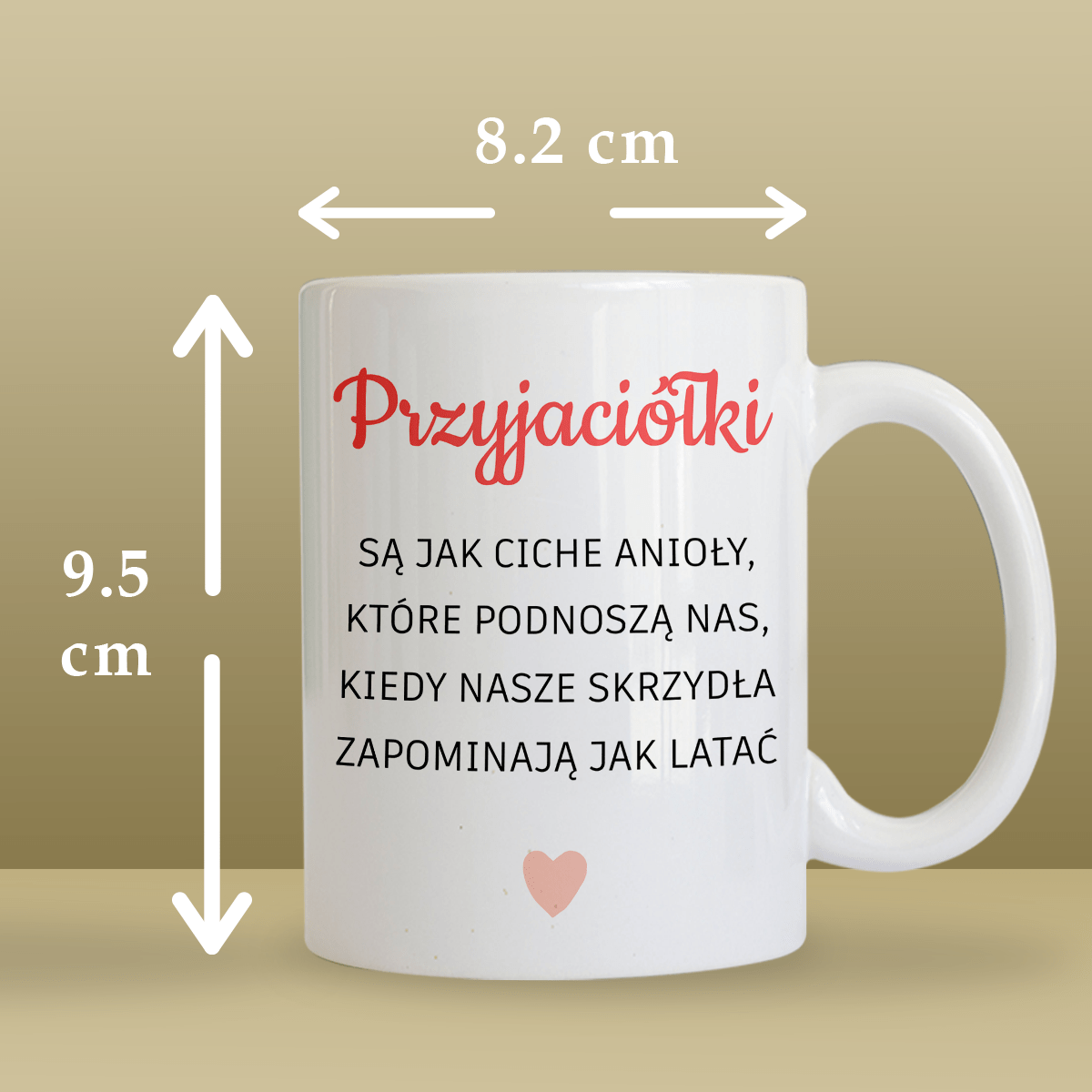 Przyjaciółka - Anioł - 1x Kubek z nadrukiem, spersonalizowany prezent dla przyjaciółki - idamell.com