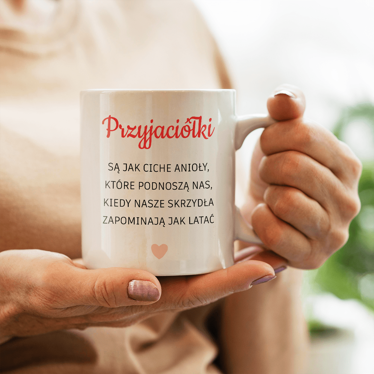 Przyjaciółka - Anioł - 1x Kubek z nadrukiem, spersonalizowany prezent dla przyjaciółki - idamell.com