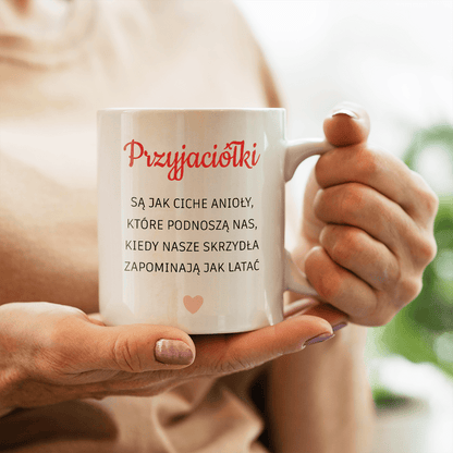 Przyjaciółka - Anioł - 1x Kubek z nadrukiem, spersonalizowany prezent dla przyjaciółki - idamell.com