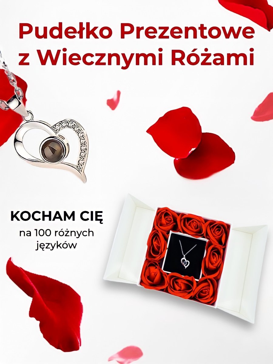 Pudełko Prezentowe z Wiecznymi Różami na biżuterię + GRATISY - idamell.com - Wyjątkowe Prezenty