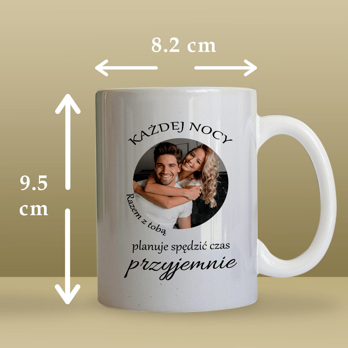 Razem z Tobą - 1x Kubek z nadrukiem, spersonalizowany prezent dla pary - idamell.com