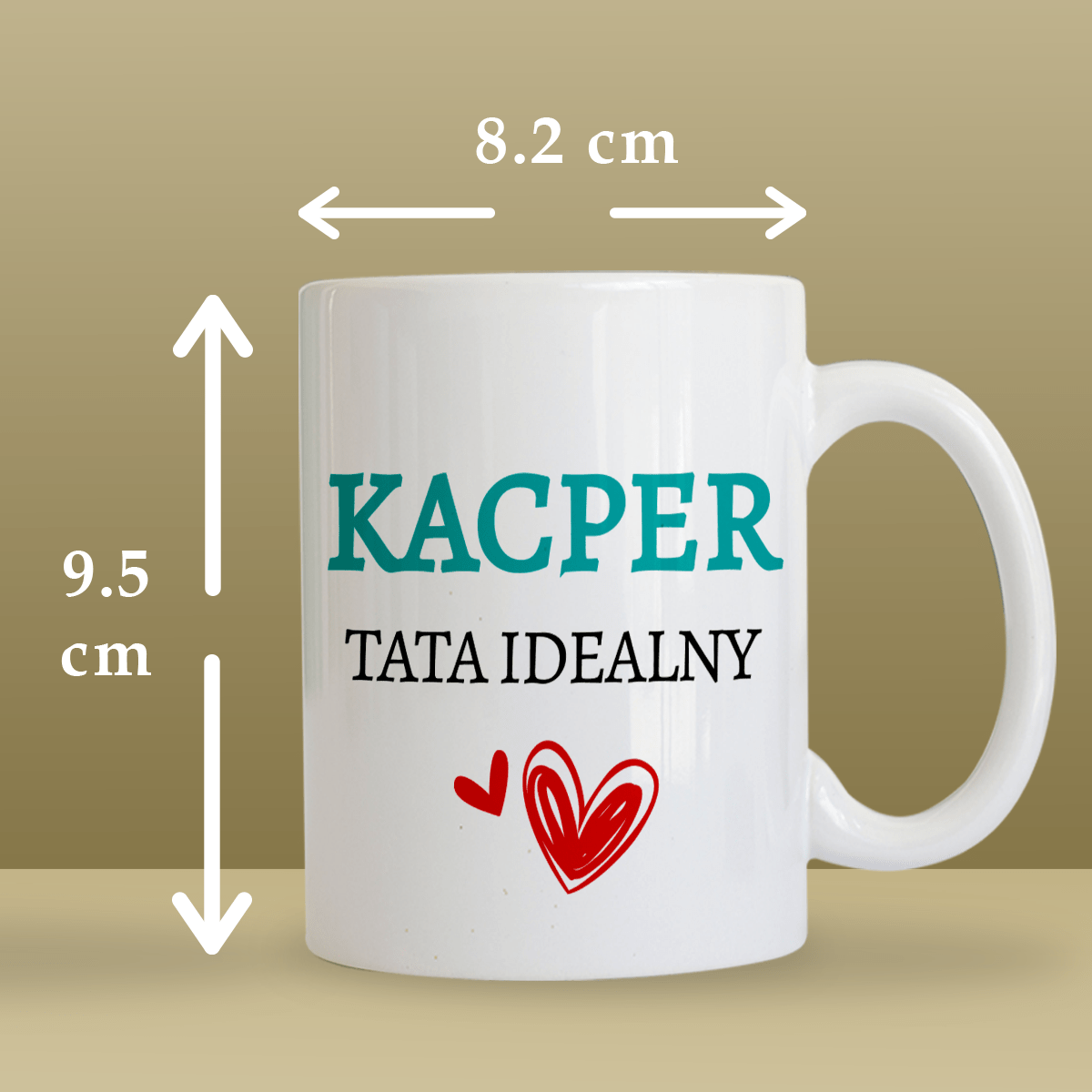 Rodzice idealni - Zestaw 2 x Kubek z nadrukiem, spersonalizowany prezent dla rodziców - idamell.com