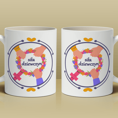 Siła kobiet! - 1x Kubek z nadrukiem, spersonalizowany prezent dla kobiety - idamell.com