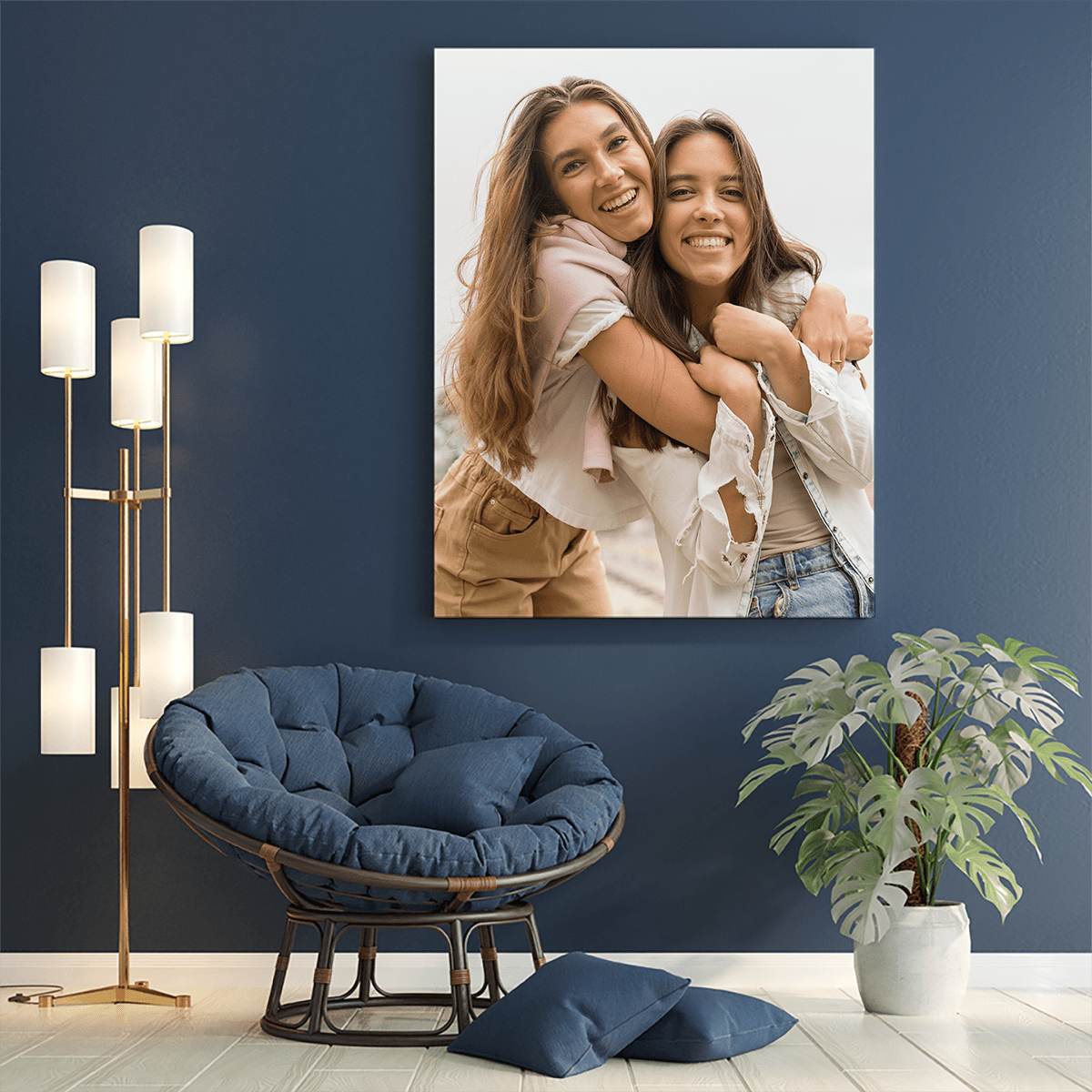 Sisters foto - druk na płótnie, spersonalizowany prezent dla siostry - idamell.com