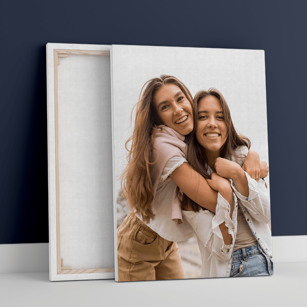 Sisters foto - druk na płótnie, spersonalizowany prezent dla siostry - idamell.com