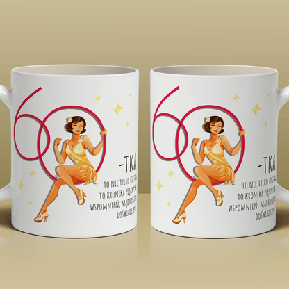 Styl retro na urodziny - 1x Kubek z nadrukiem, spersonalizowany prezent dla niej - idamell.com