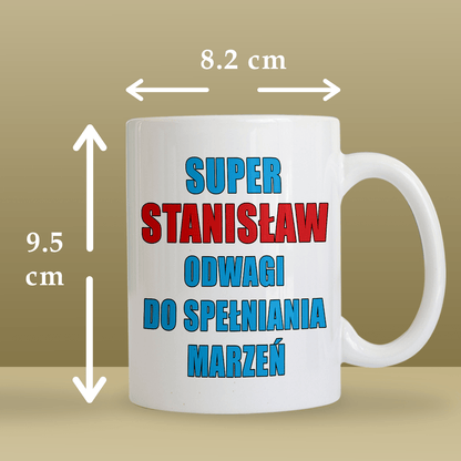 Superman na 21. urodziny - 1x Kubek z nadrukiem, spersonalizowany prezent dla niego - idamell.com
