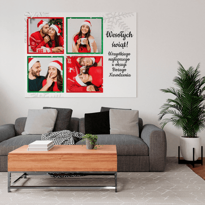 Świąteczna grafika - druk na płótnie, spersonalizowany prezent na święta - idamell.com