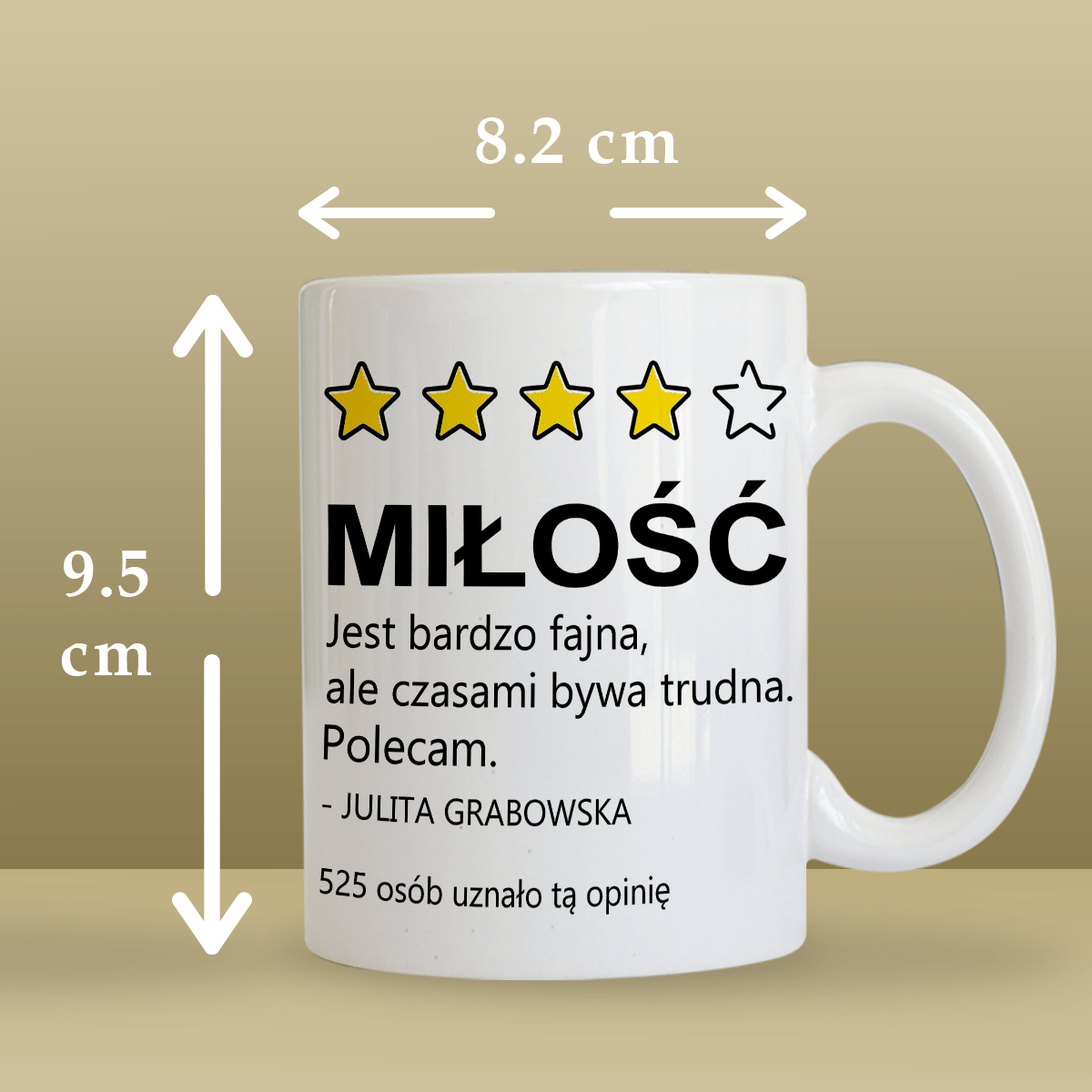 Ta miłość - Kubek z nadrukiem, spersonalizowany prezent dla pary - idamell.com
