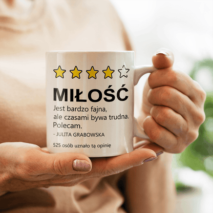 Ta miłość - Kubek z nadrukiem, spersonalizowany prezent dla pary - idamell.com