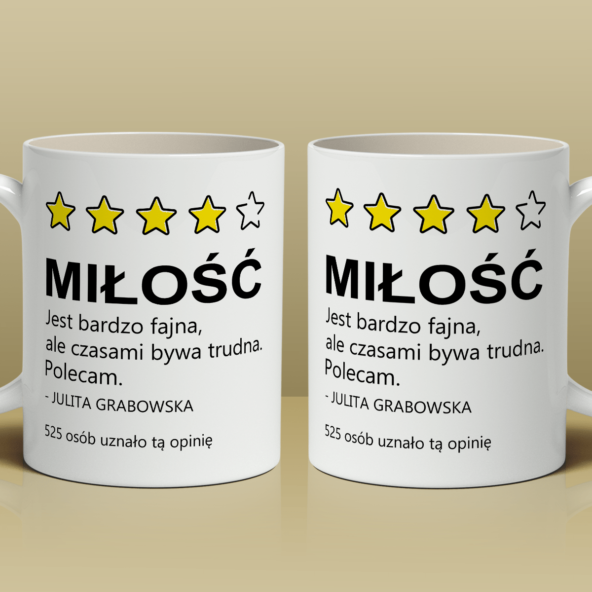 Ta miłość - Kubek z nadrukiem, spersonalizowany prezent dla pary - idamell.com