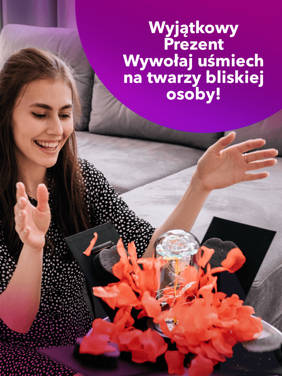 Tęczowa róża wieczna świecąca w szkle LED, Sentymentalny prezent marzeń dla mamy, niesamowite prezenty na święta, na chrzest, na dzień babci, dziadka - idamell.com - Wyjątkowe Prezenty