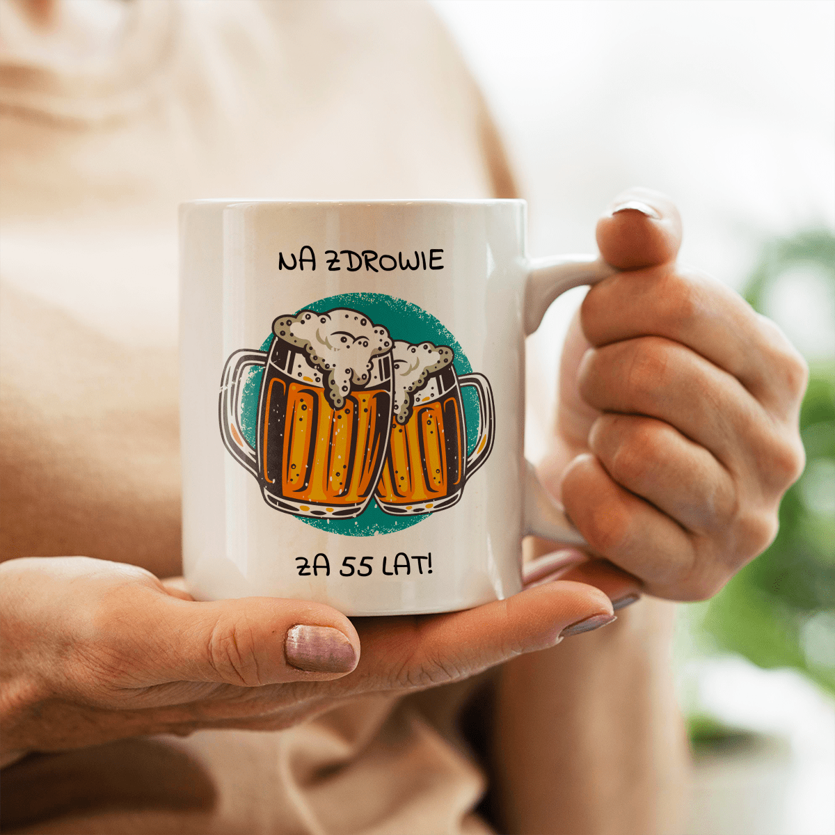 Toast na 55 urodziny - Kubek z nadrukiem, spersonalizowany prezent - idamell.com
