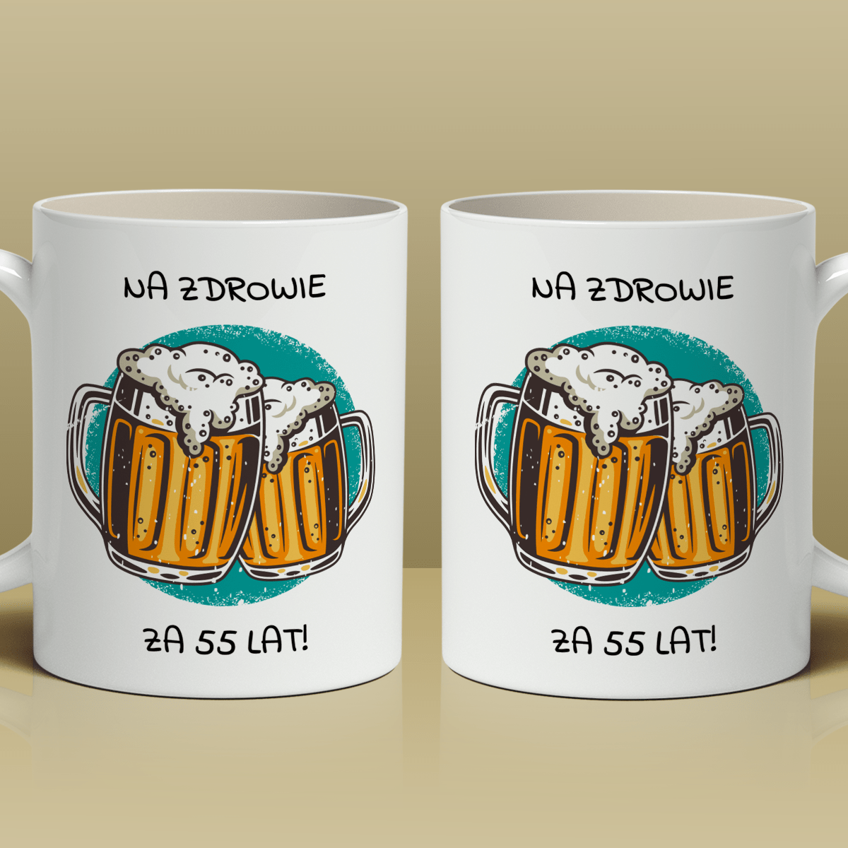 Toast na 55 urodziny - Kubek z nadrukiem, spersonalizowany prezent - idamell.com