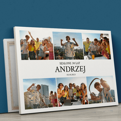 Trzydzieste urodziny - druk na płótnie, spersonalizowany prezent - idamell.com