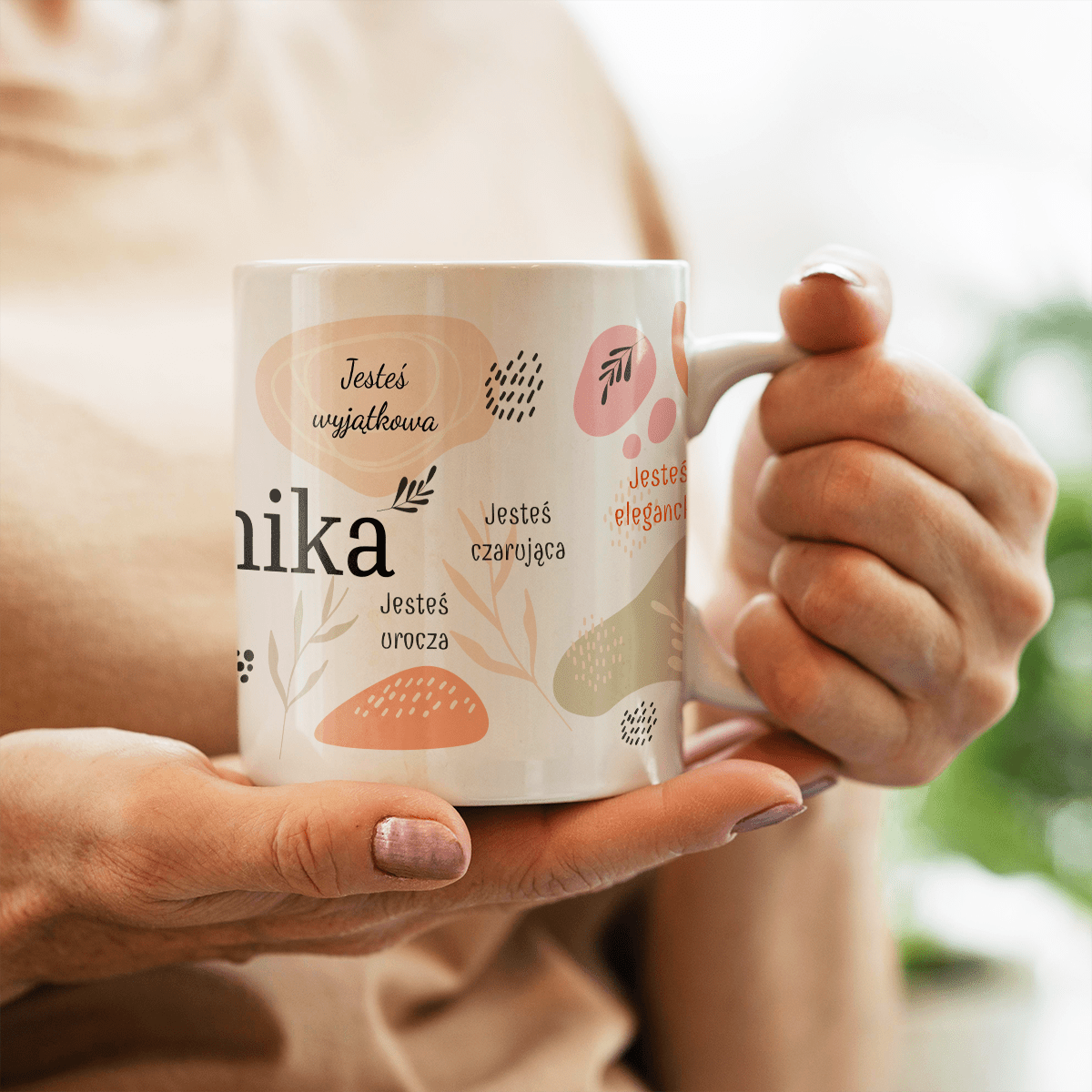 Twoje zalety - 1x Kubek z nadrukiem, spersonalizowany prezent dla niej - idamell.com