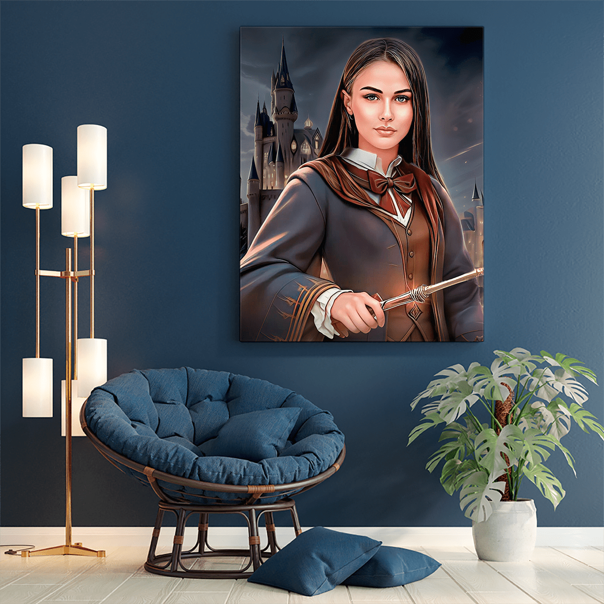 Uczennica magicznej szkoły - druk na płótnie, spersonalizowany prezent dla dziewczyny - idamell.com
