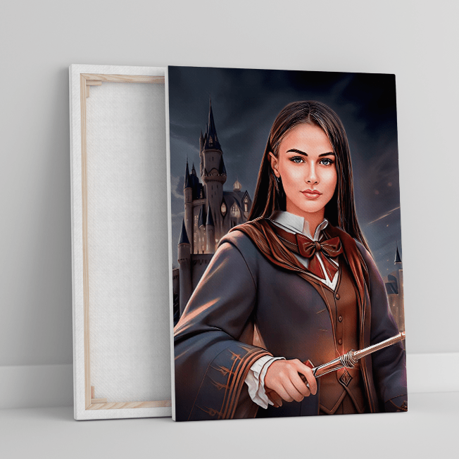 Uczennica magicznej szkoły - druk na płótnie, spersonalizowany prezent dla dziewczyny - idamell.com