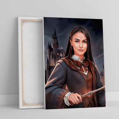 Uczennica magicznej szkoły - druk na płótnie, spersonalizowany prezent dla dziewczyny - idamell.com