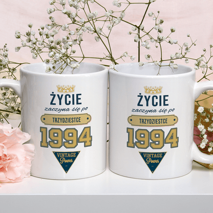 Życie po 30 - 1x Kubek z nadrukiem, spersonalizowany prezent dla niego - idamell.com