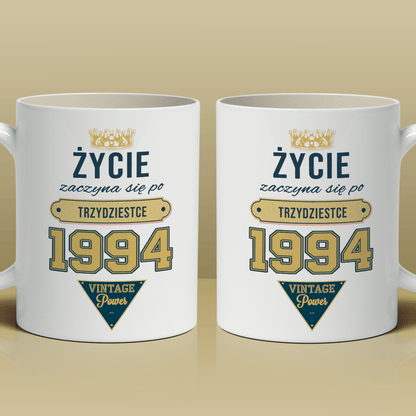 Życie po 30 - 1x Kubek z nadrukiem, spersonalizowany prezent dla niego - idamell.com