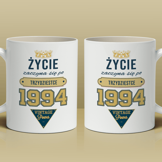 Życie po 30 - 1x Kubek z nadrukiem, spersonalizowany prezent dla niego - idamell.com